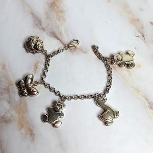 Sterling silver charm bracelet
